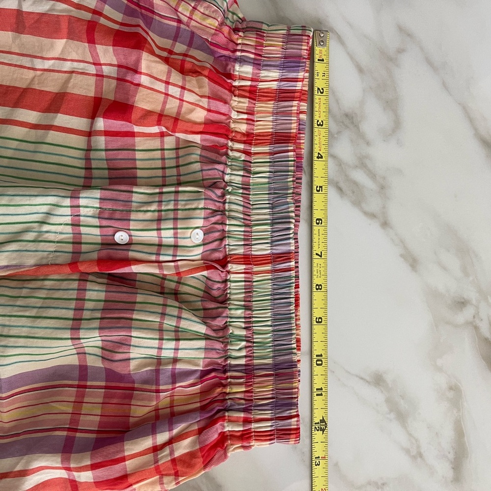 Oroton Checked Plaid Multicolor 100% Cotton Women's Boxer Shorts XS - Picture 8 of 10